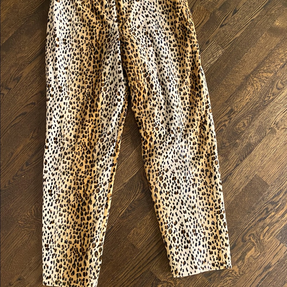 1980s Todd Oldham Womens Leopard Trousers